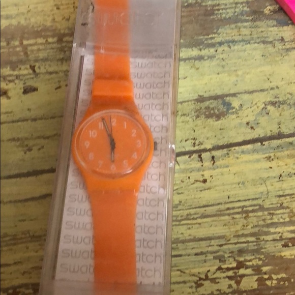 Swatch Watch Ladies Fresh Papaya Orange NWT